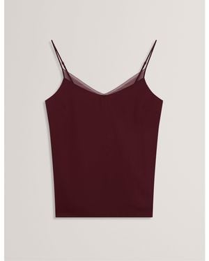 Ted Baker Chiffon Woven Cami Vest - Red