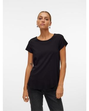 Vero Moda Bella Short-Sleeve Regular Fit T-Shirt - Black