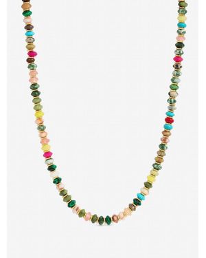 Jon Richard Multi Coloured Beaded Necklace - Metallic