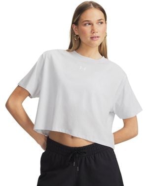 Under Armour Rival Boxy T-Shirt Distant Medium Heather - Grey