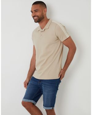 Threadbare Kirkby Short-Sleeve Polo Shirt - Blue