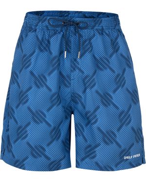 Daily Paper Dot Mono Swim Shorts - Blue