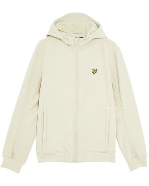 Lyle & Scott Water-Resistant Windproof Stretch Softshell Jacket - White