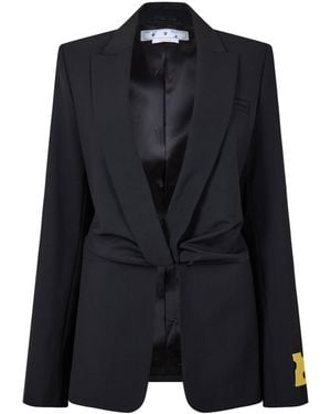 Off-White c/o Virgil Abloh Duchesse Twisted Duchesse Fabric Suit Jacket - Black