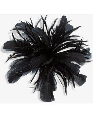 Jon Richard Statement Floral Clip Fascinator - Black
