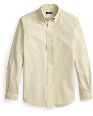 Polo Ralph Lauren Slim Fit Oxford Long Sleeve Shirt - Natural