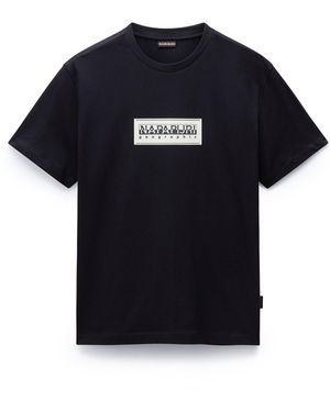 Napapijri Nap Box Logo Short Sleeve T-Shirt - Blue