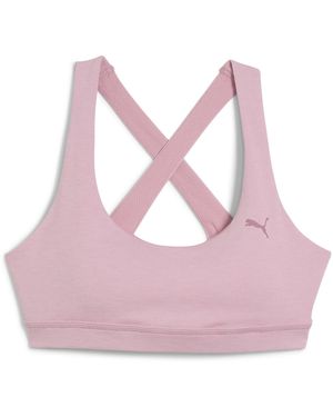 PUMA Cloudspun Mid Non Wired Medium Impact Sports Bra - Pink