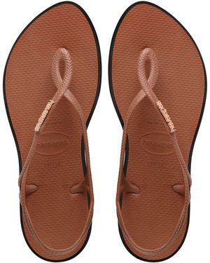 Havaianas Luna Point Flip Flops - Brown