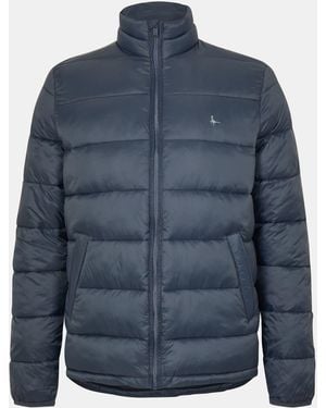 Jack Wills Kershaw Lightweight Long Sleeve Short Puffer Jacket - Blue