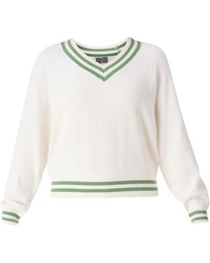 Sweaty Betty Lightweight Knit Streamlined Fit Crew Neck Jumper - White