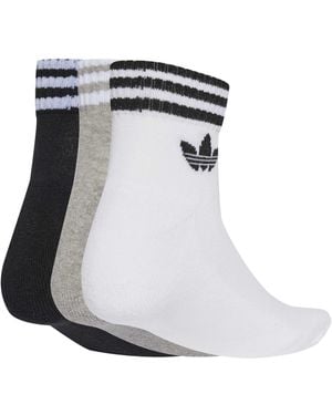 adidas Originals 3S Cotton Ankle Socks 3 Pack - White