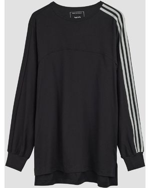Y-3 3-Stripes Long Sleeve T-Shirt - Black