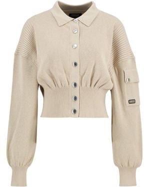 Barbour Gigi Knitted Bomber - Natural