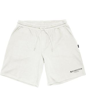 Aquascutum Fleece Jogger Shorts - White