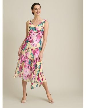 Gina Bacconi India Chiffon Print Dress - Pink