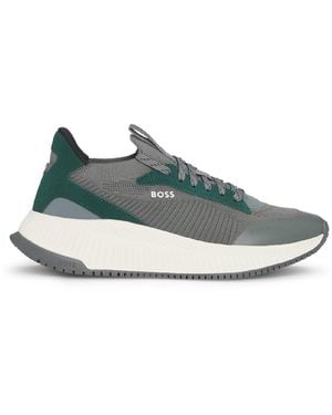 BOSS Ttnm Evo Trainers With Signature Detailing - Green