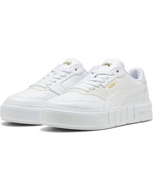 PUMA Cali Leather Court Trainers - White