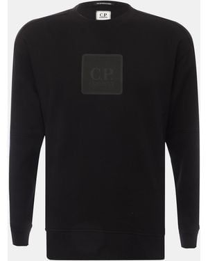 C.P. Company Diagonal Raised Fleece Sweatshirt - Black