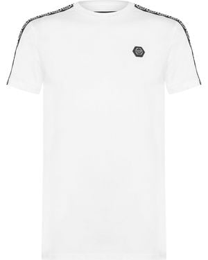 Philipp Plein Tape Logo T Shirt - White