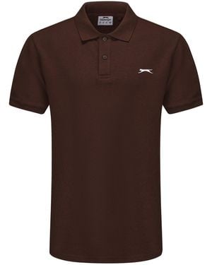 Slazenger 1881 Plain Polo Shirt - Brown