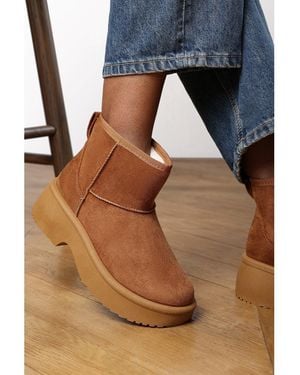 Where's That From Platform Ankle Boot - Blue