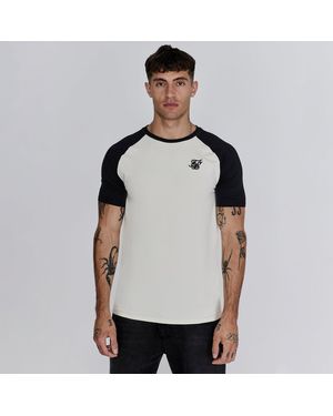 SIKSILK Regular Fit Raglan T-Shirt - Grey