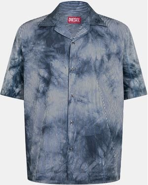 DIESEL Long-Sleeve Plain Shirt - Blue