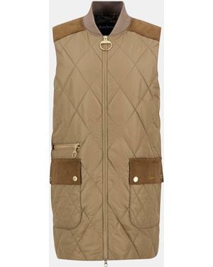 Barbour Lydia Diamond Quilted Sleeveless Gilet - Natural