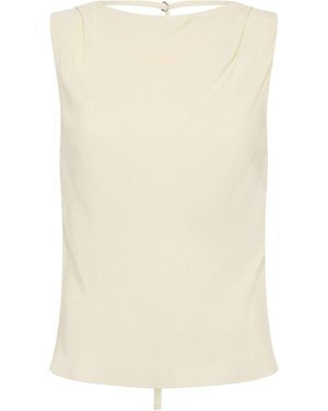 St. Agni Draped Cowl Vest - Natural