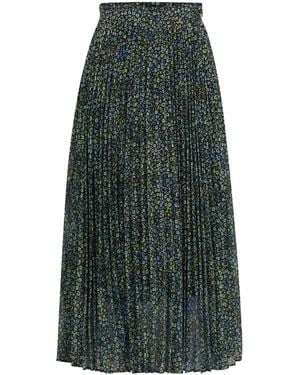 BOSS Printed Plisse Skirt - Green