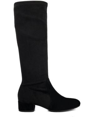 Dune Topsy Knee High Boots - Black