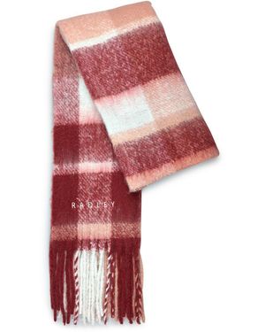Radley Knitted Check Scarf - Red