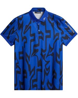 J.Lindeberg Jlg Tour Tech Short-Sleeve Performance Polo Shirt - Blue