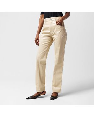 BOSS C-Tadas Leather/Pu Trousers - Natural