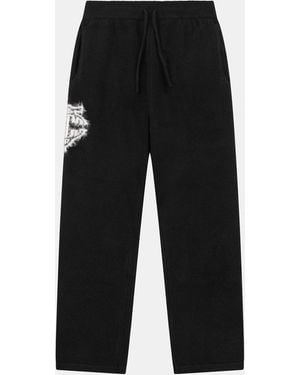 The Couture Club Fluffy Knit Joggers - Black