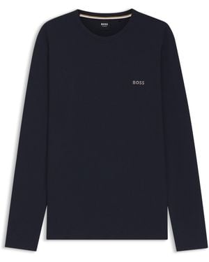 HUGO Waffle Ls-Shirt 10269584 01 - Blue