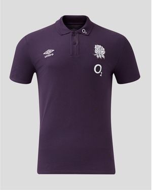 Umbro England Rugby Polo Shirt 2024 Adults - Purple