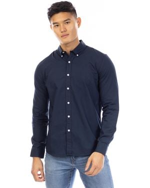 Peter Werth Long Sleeve Plain Shirt - Blue