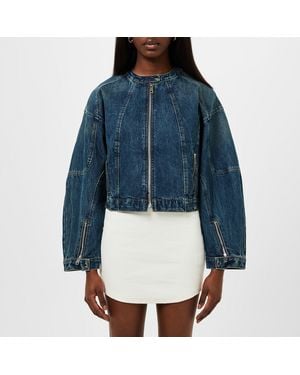 EB DENIM Logan Moto Denim Jacket - Blue
