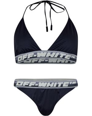 Off-White c/o Virgil Abloh Logo Band Bikini Sets - Black