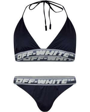 Off-White c/o Virgil Abloh Logo Band Bikini Sets - Black