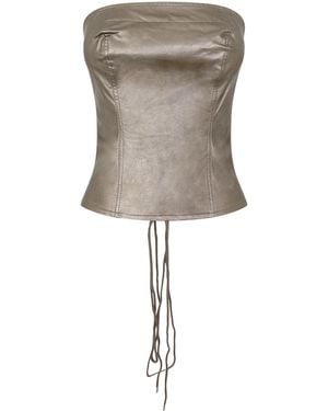 Mars the Label Zeda Slim-Fit Corset Top - Grey