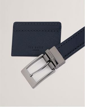 Ted Baker Leather Belt - Blue