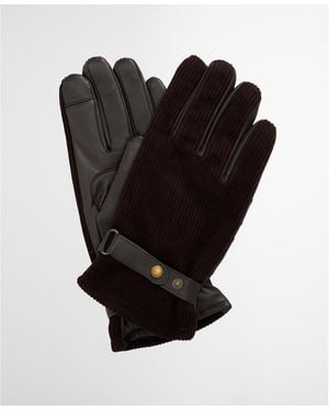 Barbour Nelson Leather Gloves - Black