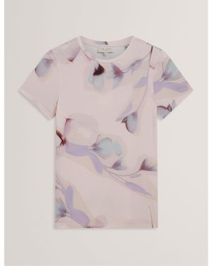 Ted Baker Printed Slim Fit T-Shirt - Pink
