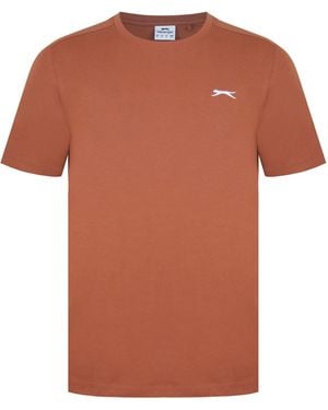 Slazenger 1881 Plain T-Shirt - Brown