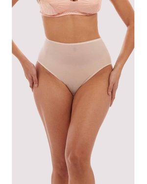 Playful Promises Peach Mesh Classic Brief - White