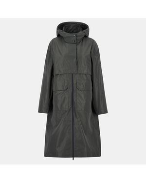Barbour Roxanna Showerproof Concealed Hood Long Sleeve Rain Anorak - Grey