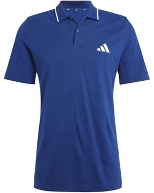 adidas Short-Sleeve Polo Shirt - Blue